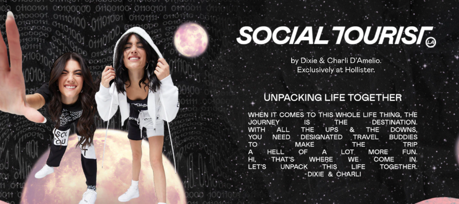 Social Tourist ad featuring Charli D'Amelio and Dixie D'Amelio