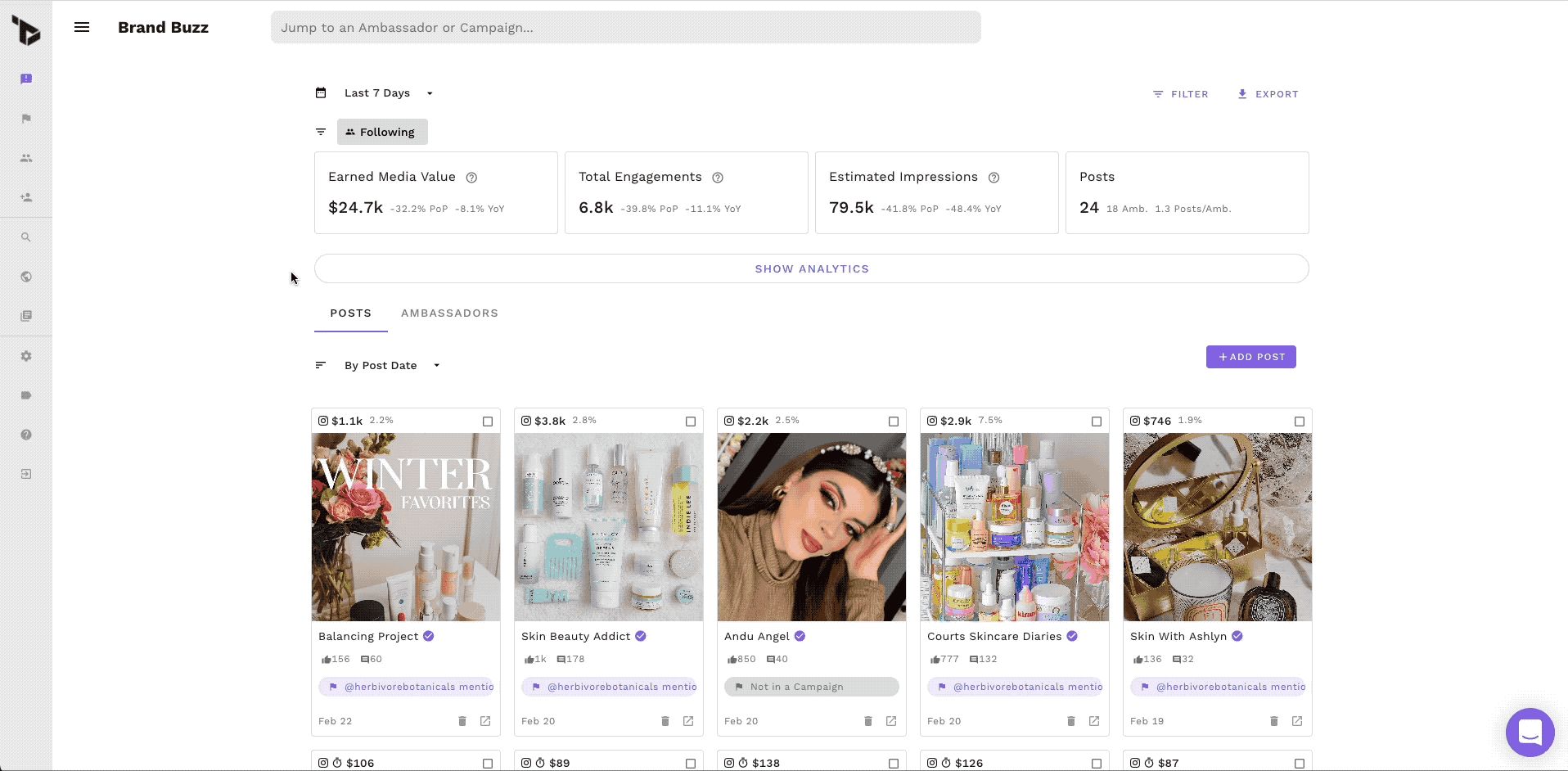 A GIF showcasing Tribe Dynamics’ new Discover tool, which helps brands find influencers to add to their communities.