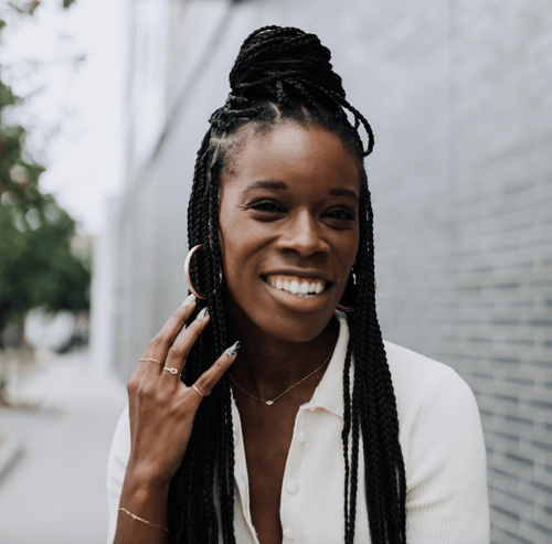 Content creator Bethany Everett poses for a photoshoot.