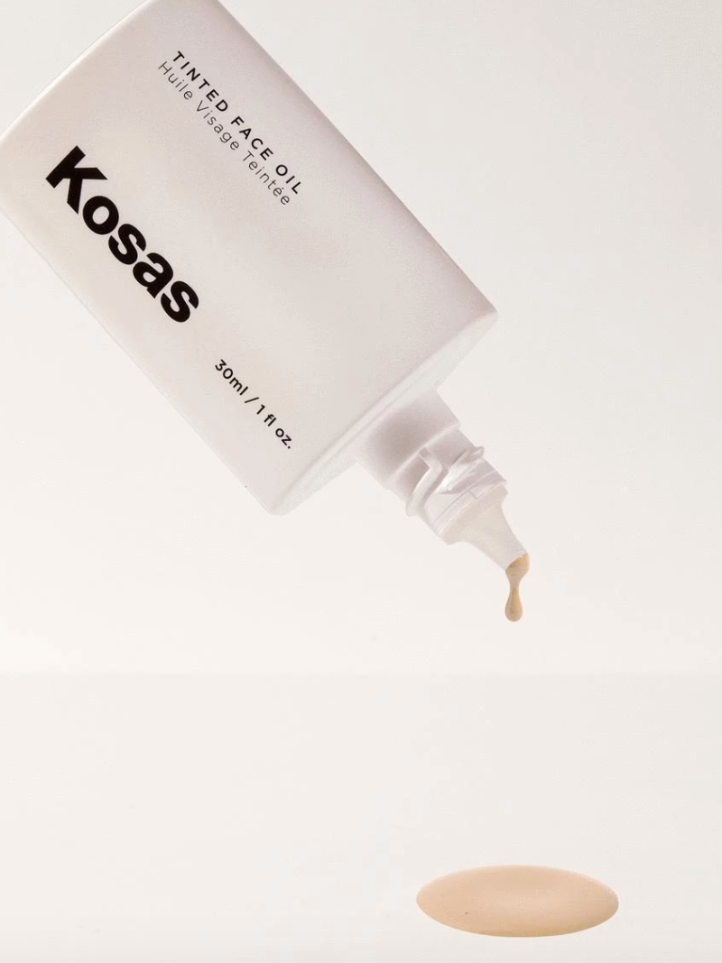 An advertisement for Kosas’ Tinted Face Oil.