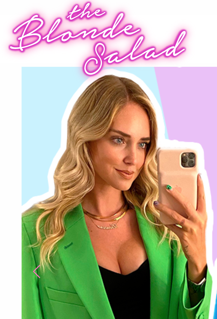 Image of Chiara Ferragni from her blog The Blonde Salad.