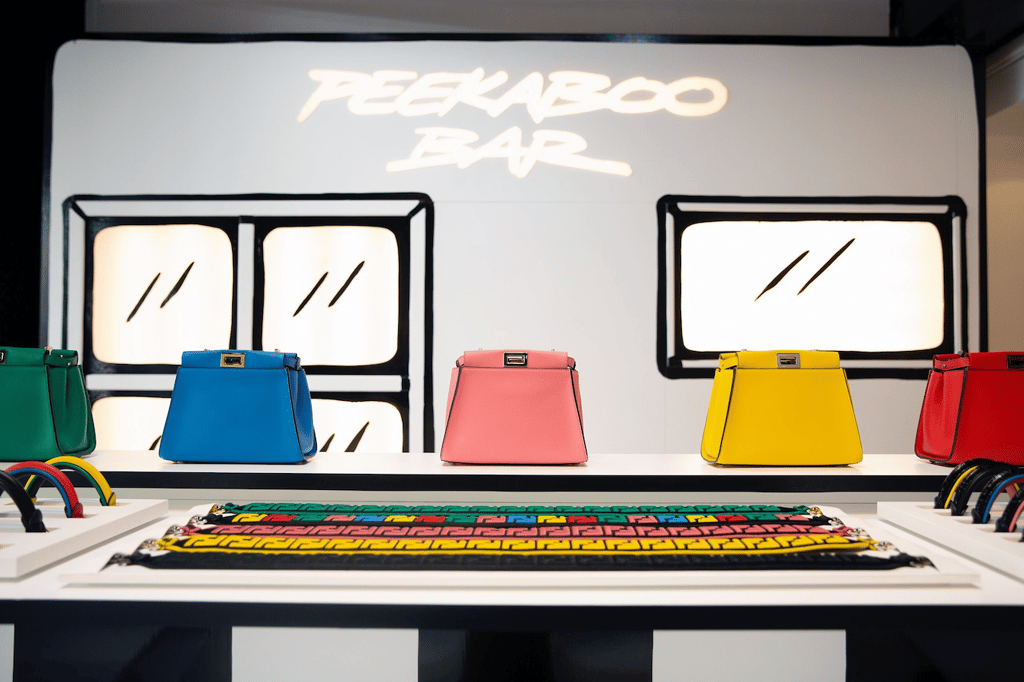  Luxury fashion brand Fendi's Peekaboo Bar pop-up.